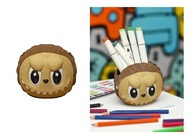 Pojemnik na kredki flamastry Organizer w stylu Labubu - Brązowy