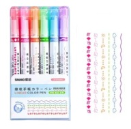 Flamastry ROBIĄCE SZLACZKI Pisaki Markery WZORKI Zestaw 6 szt.