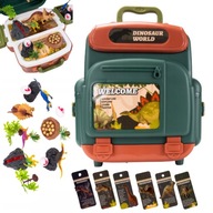 ZESTAW DINOZAURÓW JAJA DUŻY FIGURKI W WALIZCE PLECAKU WULKAN DINOZAURY XXXL