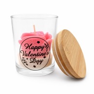 PREZENT NA WALENTYNKI Ręcznie robiona NATURALNA ŚWIECA ZAPACHOWA Handmade