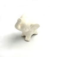 Ceramiczny słoń figurka biały vintage 90s 1990 home decor interior design