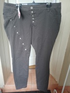 rainbow skinny 46 spodnie dżins nowe z metką strecz proste ze średnim stan