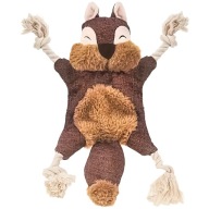 Zabawka Dla PSA WIEWIÓRKA Brązowa Ze SZNURKAMI do Przeciągania SZARPANIA