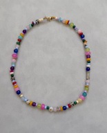 Naszyjnik handmade KOVALI Crazy Color 5 z kolorowych kamieni i koralików