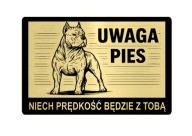 Grawerowana tabliczka uwaga zły pies PITBUL AMSTAFF Cane corso różne wzory