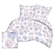 Pościel kora lux 180x200 + 2x70x80 guzik K 355 Piwonie różowo wrzosowe