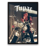 Plakat w ramce 21x30 cm 2Pac na motorze hip-hop rap dekoracja