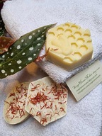 Naturalne mydło z szafranem ręcznie robione 80g