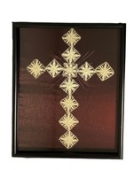 Obraz haftowany koronka teneryfowa "Obecność" Halina Dulemba