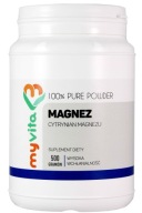 MyVita magnez proszek 500g cytrynian magnezu