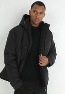 Tanio!_NOWA czarna ZIMOWA puchowa kurtka_odpinany KAPTUR_kieszenie_5XL144cm