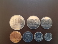 Zestaw monet 1,2,5,10,20,50,100 zł 1990r. MENNICZE