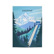 PLAKAT TATRY SKOCZNIA ZAKOPANE, DO SALONU, SYPIALNI, NA KORYTARZ, 40x60cm.