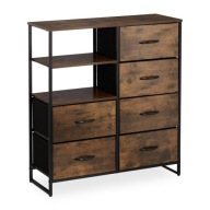 Komoda Relaxdays 84 x 32 x 92cm czarny, odcienie brązu