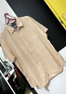 12 Koszula John Rocha łagodny pomarańcz len 55% bawełna 45% biały melanż XL