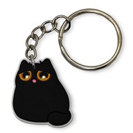 Brelok Smutny Czarny Kotek KOT Zawieszka Prezent DO KLUCZY Słodki BRELOCZEK