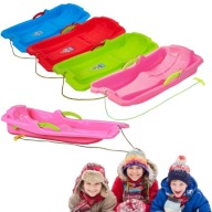 SANKI PLASTIKOWE DLA DZIECI ŚLIZG BOBSLEJ Z SZNURKIEM Z HAMULCAMI