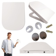 DESKA WC SEDESOWA UNIWERSALNA WOLNOOPADAJĄCA TWARDA MOCNA BIAŁA POKRYWA