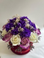 Prezent Flowerbox Wieczny Bukiet z kwiatów mydlanych