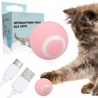 INTERAKTYWNA Uciekająca PIŁKA dla KOTA ZABAWKA ruchoma elektryczna ŚWIECI