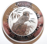 Australia 10 dolarów 1992 Kookaburra 311,04 gr (10 oz)