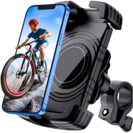 MOCNY UCHWYT ROWEROWY NA TELEFON KIEROWNICĘ MOTOCYKL Z AKTYWNĄ AMORTYZACJĄ