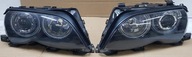BMW 3 E46 99-03 COUPE LAMPA PRAWA LEWA PRZÓD ANGEL EYES BLACK EUROPA