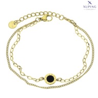 72366 Bransoletka złota stal chirurgiczna motyw zegara