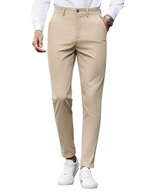 Spodnie męskie slim old money eleganckie - Khaki