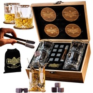 Kompletny Zestaw Do Whisky Prezent dla Mężczyzn Eleganckie Pudełko Prezent