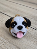 Słodki Pyszczek Buldoga: Brelok 2w1 Magnes na Lodówkę 3D - Druk3d fidget