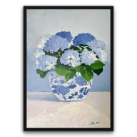 Plakat z ramą 21x30cm Błękitna Elegancja Abstrakcja Modern Design Hit