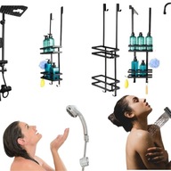 PÓŁKA ŁAZIENKOWA WISZĄCA ZAWIESZANA NA SZYBĘ PRYSZNIC KABINĘ 75x23x10,5 cm