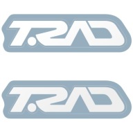 2x Naklejka z Logo T.RAD 86x20 mm Sponsorska na Motocykl Quada SUZUKI T-RAD