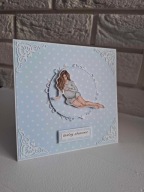 Kartka pamiątka baby shower ręcznie robiona