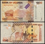 BNA - UGANDA 1000 Szylingów 2010 AB 5602454 # P49a # XF/UNC