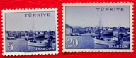 TURCJA 1960 kuter rybacki i port Trabzon czyste**