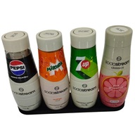 Stojak na syropy SodaStream 4 butelki – organizer na syropy, czarny, prosty
