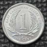 *KARAIBY WSCHODNIE [1913]*1 cent 2011 EAST CARIBBEAN Elżbieta II, wieniec