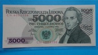5000 zł 1982 ,seria CN 6003358,stan UNC