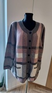 Sweter damski 48 szykowny kardigan mięsisty lekki wagowo 4XL swetry