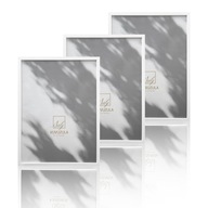 Zestaw 3 ramek 30x40 cm MDF Białe ramki VUVUZULA