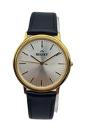 KLASYCZNY MĘSKI SZWAJCARSKI ZEGAREK NA RĘKĘ + BISSET + Z 04.12.2000 ROKU