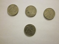 Moneta 20 zł (1984-1986) z PRL-u - 4 sztuki