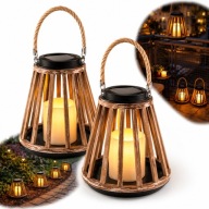 LAMPA SOLARNA OGRODOWA LED 24 CM LAMPION NA TARAS BALKON 1 SZT