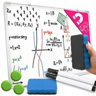 TABLICA SUCHOŚCIERALNA MAGNETYCZNA DLA DZIECI 60x45CM + MARKERY GĄBKA RETOO