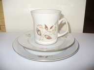 Kubek + 2 talerzyki – Porcelana Włocławek - PRL