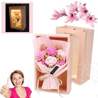 BUKIET KWIATÓW MYDLANYCH PREZENT NA WALENTYNKI DZIEŃ KOBIET ECARLA