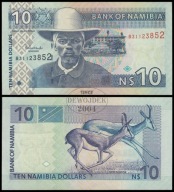 BNA - NAMIBIA 10 Dollars 2001 B 31123852 # P4b # XF+