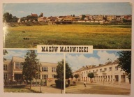 MAKÓW MAZOWIECKI. Panorama miasta. Liceum Ogólnokształcące. Fragment Rynku
